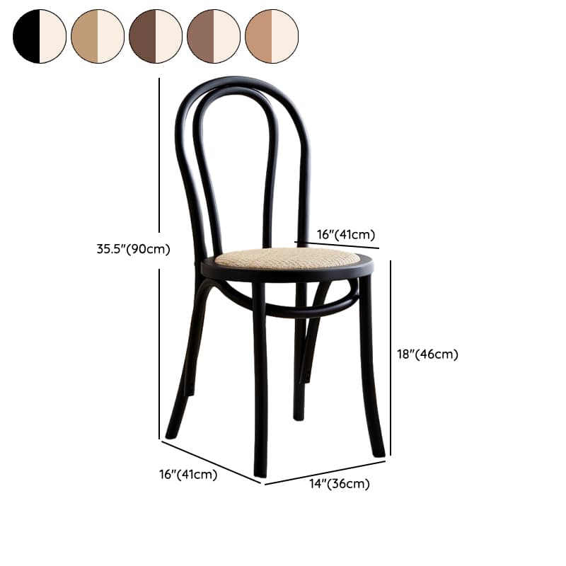 Scandinavian Wooden Side Chair with Standard Height and Armless Design thumbnail 22