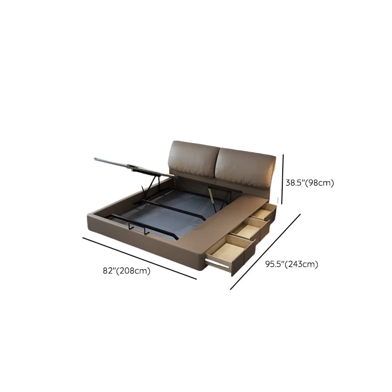 Storage Included Panel Bed with 3 Storage Boxes, Pine Wood Frame, and Sponge Upholstery thumbnail 20
