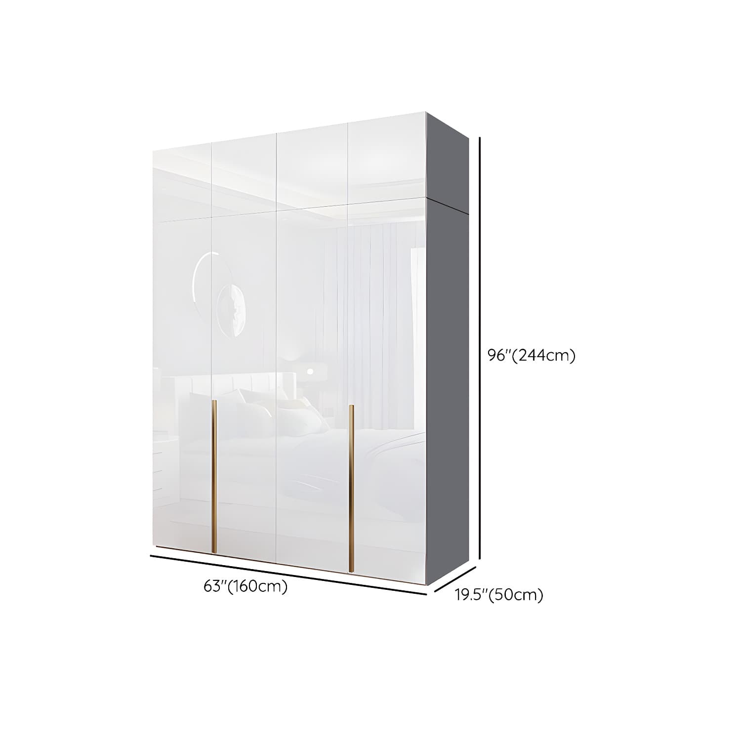 Bedroom Soft Close Doors Armoire Modern Style Wooden Wardrobe Cabinet thumbnail 23