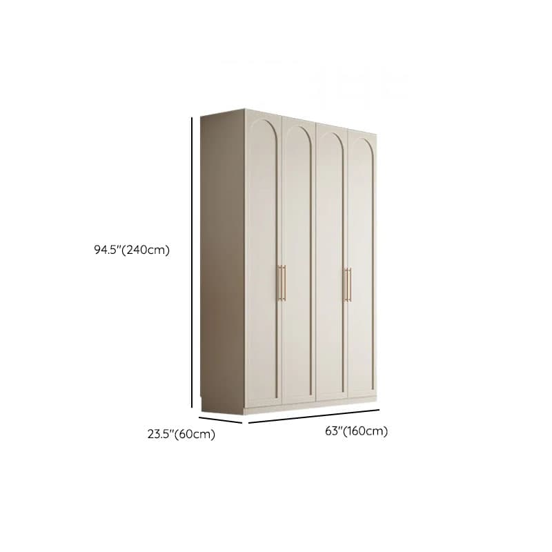 White Casual Manufactured Wood Independent Armoire Cabinet with Compartments, Soft Close Door, and Interior Shelves thumbnail 13