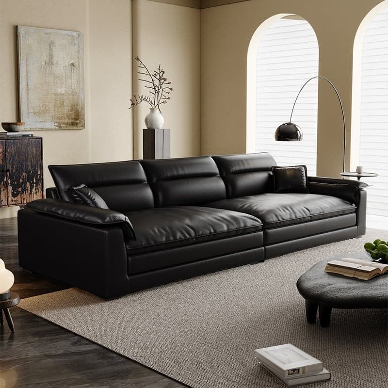 Modish Solid Color Water Resistant Standard Sofa in Light Gray/White/Light Brown with Seats 3/2-seater and 2 Pillows thumbnail 2