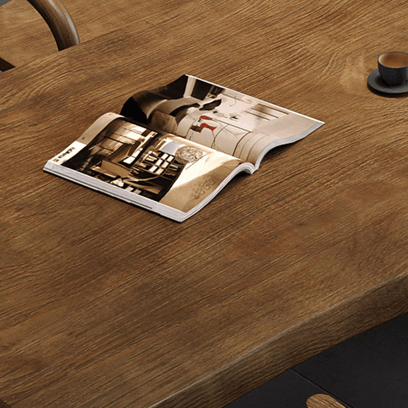 Amber Wood Pine Wood 3-Legged Dining Table Set thumbnail 6