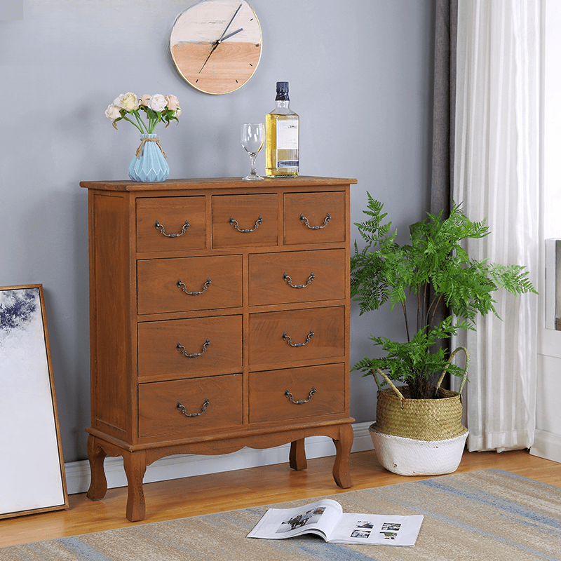 French Wood Vertical Console Dresser with 9 Drawers/7 Drawers/10 Drawers thumbnail 3