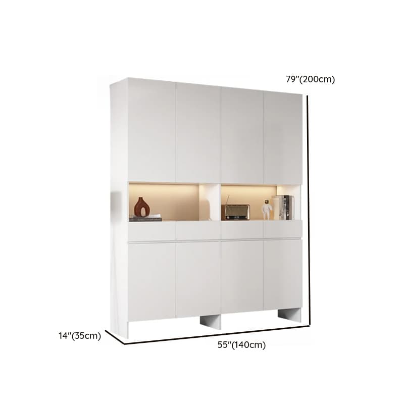 Trendy Rectangle Accent Cabinet with Hutch, Changeable Shelf, Groove Handles, Multi-Color Top, and Soft Close Drawer thumbnail 26
