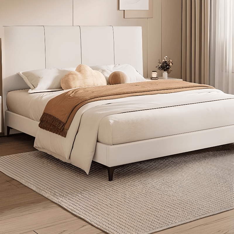 Modish Panel Headboard in Pine Wood with No Distressing, Rectangle Shape for King/Queen/Full Bed, Featuring Sponge Upholstery and Standard Height thumbnail 8