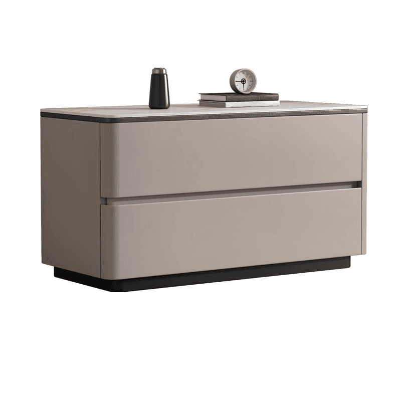 Organic Modern Nightstand With Drawer Organization, 2 Drawers, and Stone Countertop thumbnail 13