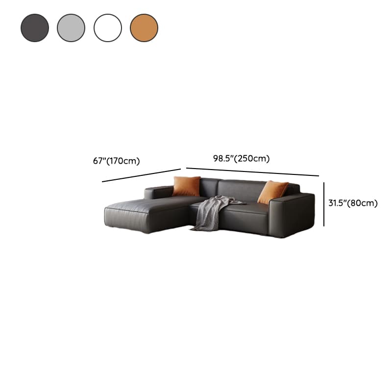 Trendy L-Shape Tear Resistant Sofa Chaise for 3-seater with Square Arm and 1 Chaise thumbnail 21