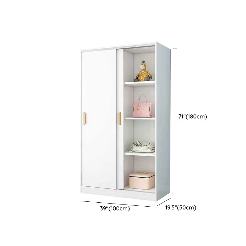 Modern Manufactured Wood Cabinet Armoire with Interior Shelves, Clothing Rod and Soft Close Door thumbnail 17