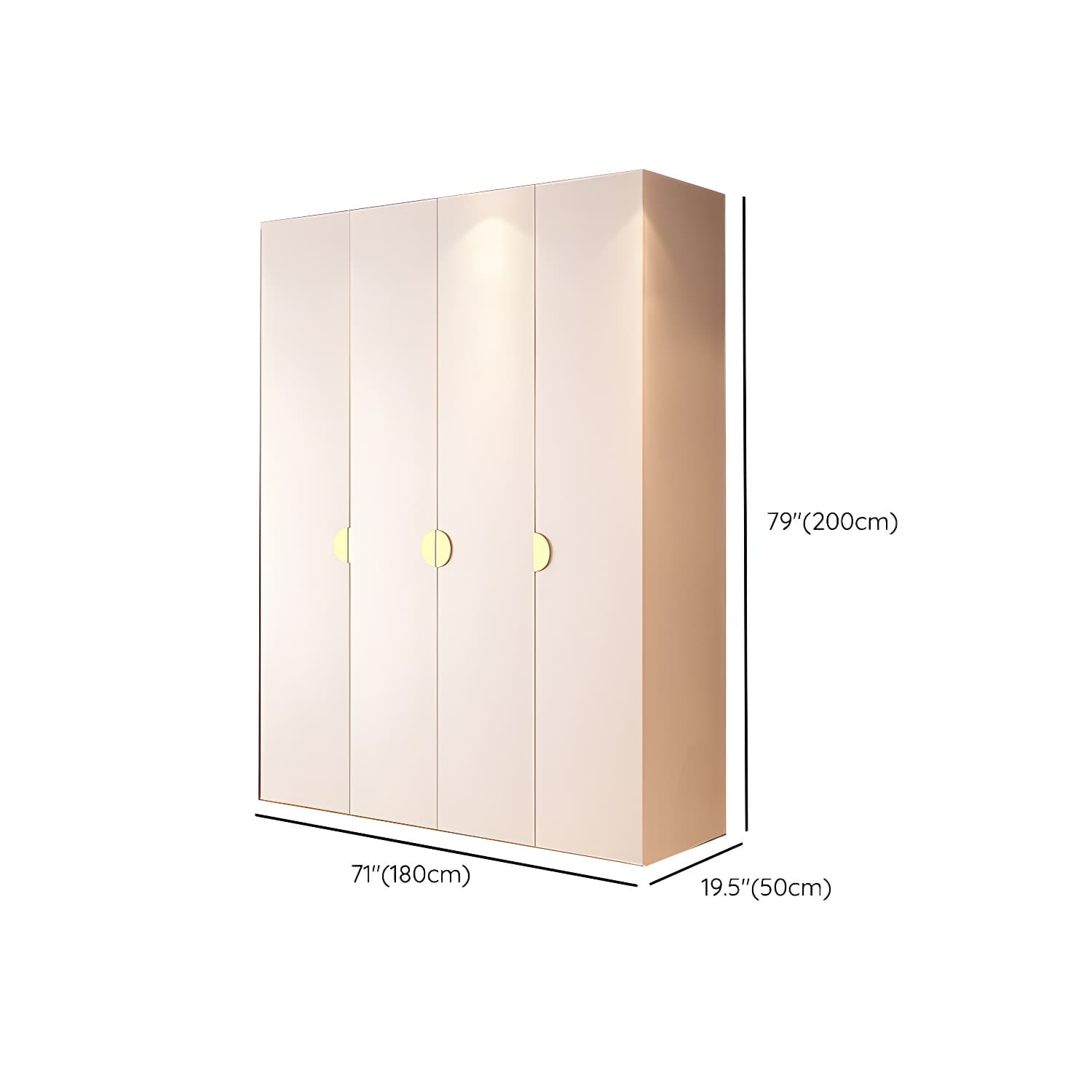 Chic White Wood Wardrobe Armoire with Clothing Rod & Shelves thumbnail 15