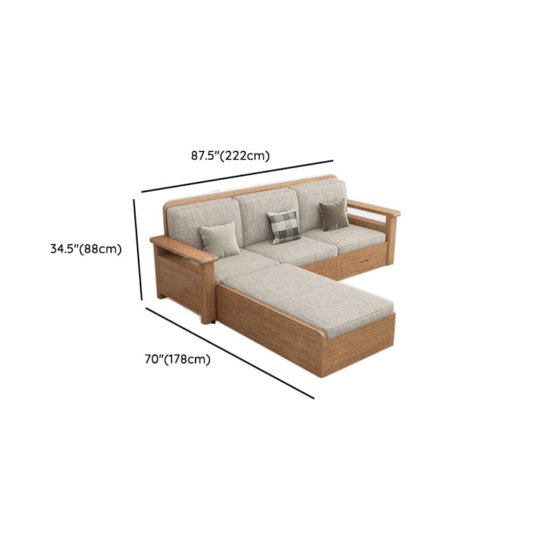 Versatile Straight/L-Shape Sofa/Sofa Recliner in Cotton for 5/Seats 2/1-seater with Drawer Storage and Horizontal/Left Orientation thumbnail 16