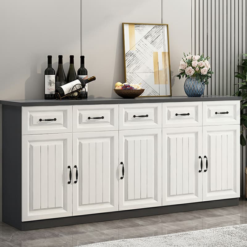 White Buffets & Sideboards with Cabinets and Drawers for Dining Room - image 14