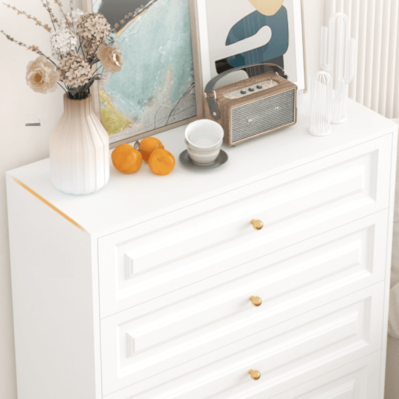 White Simple Iron Lingerie Chest/Bachelor Chest with 5/4/3 Drawers in Vertical/Horizontal Orientation thumbnail 3