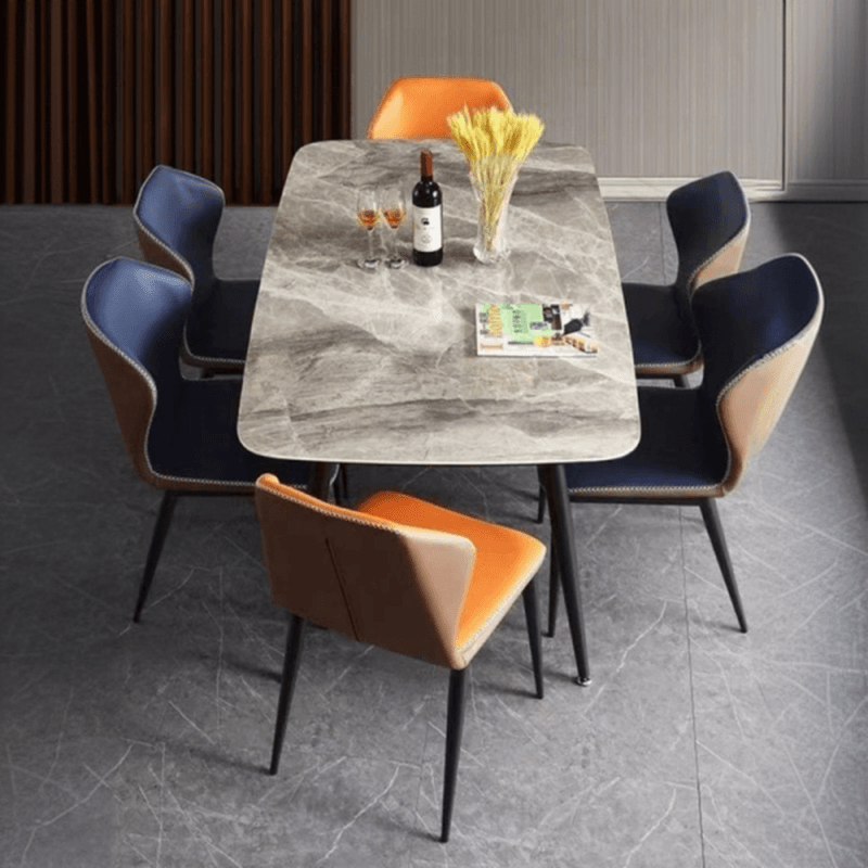 Simplistic Rectangular Slate Stone Dining Table for 4 People/Seats 2/Seats 10, Scratch-proof, Standard Height thumbnail 9