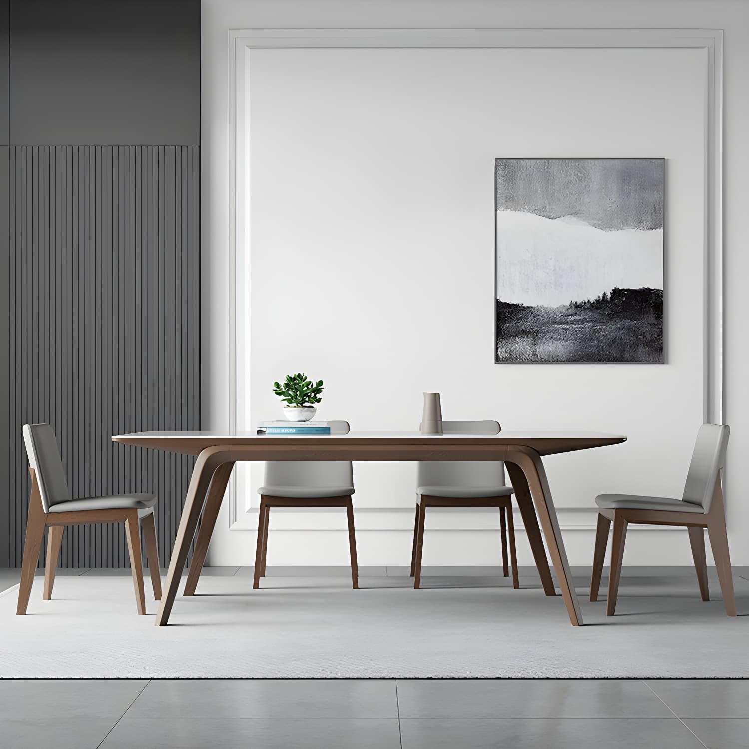 Designer Style Sintered Stone Top Dining Set Rectangle 1/3/4/5/7 Pieces Dining Table Set thumbnail 1