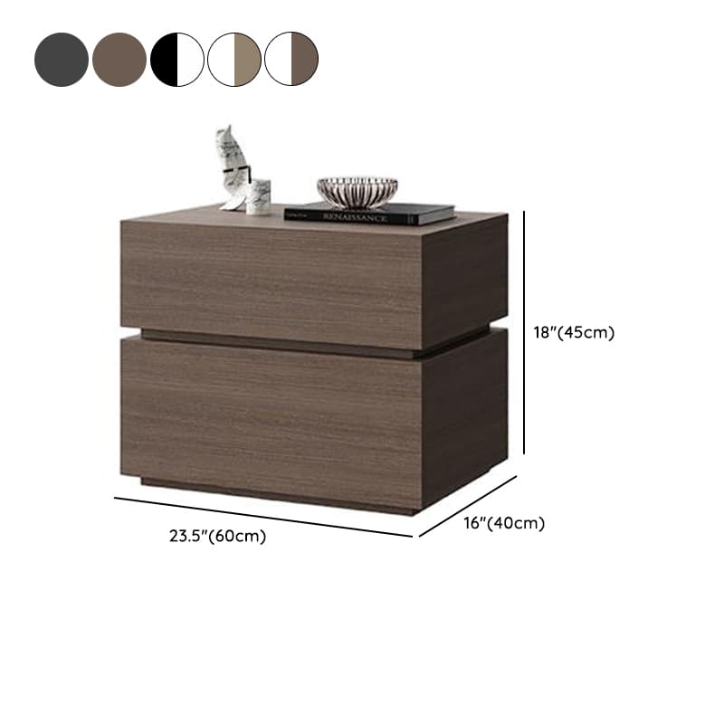 Organic Modern Nightstand With Drawer Organization Featuring 2 Drawers and Real Wood Countertop thumbnail 18