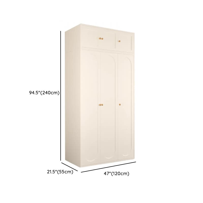 Chalk Casual Unattached Wardrobe with Adaptable Shelf, Soft Close Door, Hanging Rod, and Articulated Mechanism thumbnail 25