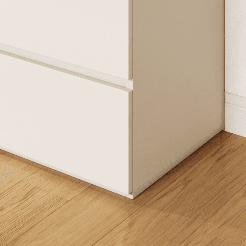 White Modish Wooden Independent Wardrobe Armoire with Soft Close Drawer, Soft Close Door, and Interior Shelves thumbnail 5