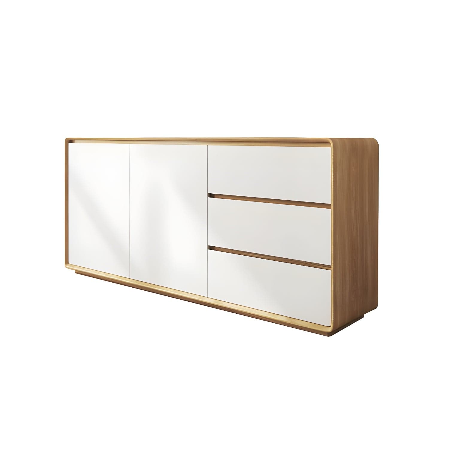 Modern and Contemporary Credenza Wood Dining Buffet with Cabinets and Drawers thumbnail 3