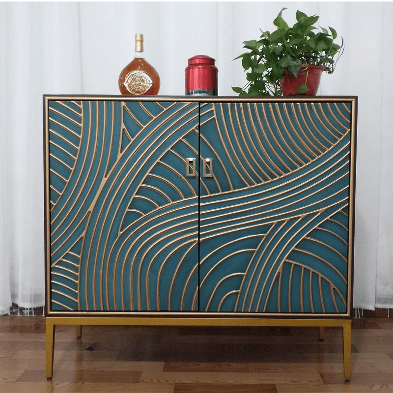 Art Deco Style Unattached Utility Cabinet with Cabinet Rings for Sitting Room thumbnail 1