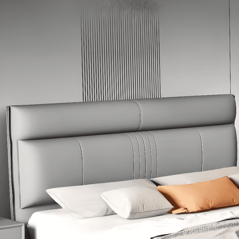 Trendy Panel Headboard in Natural Wood with No Distressing, Rectangle Shape for Queen/Full Bed, Featuring Sponge Upholstery and Standard Height thumbnail 8
