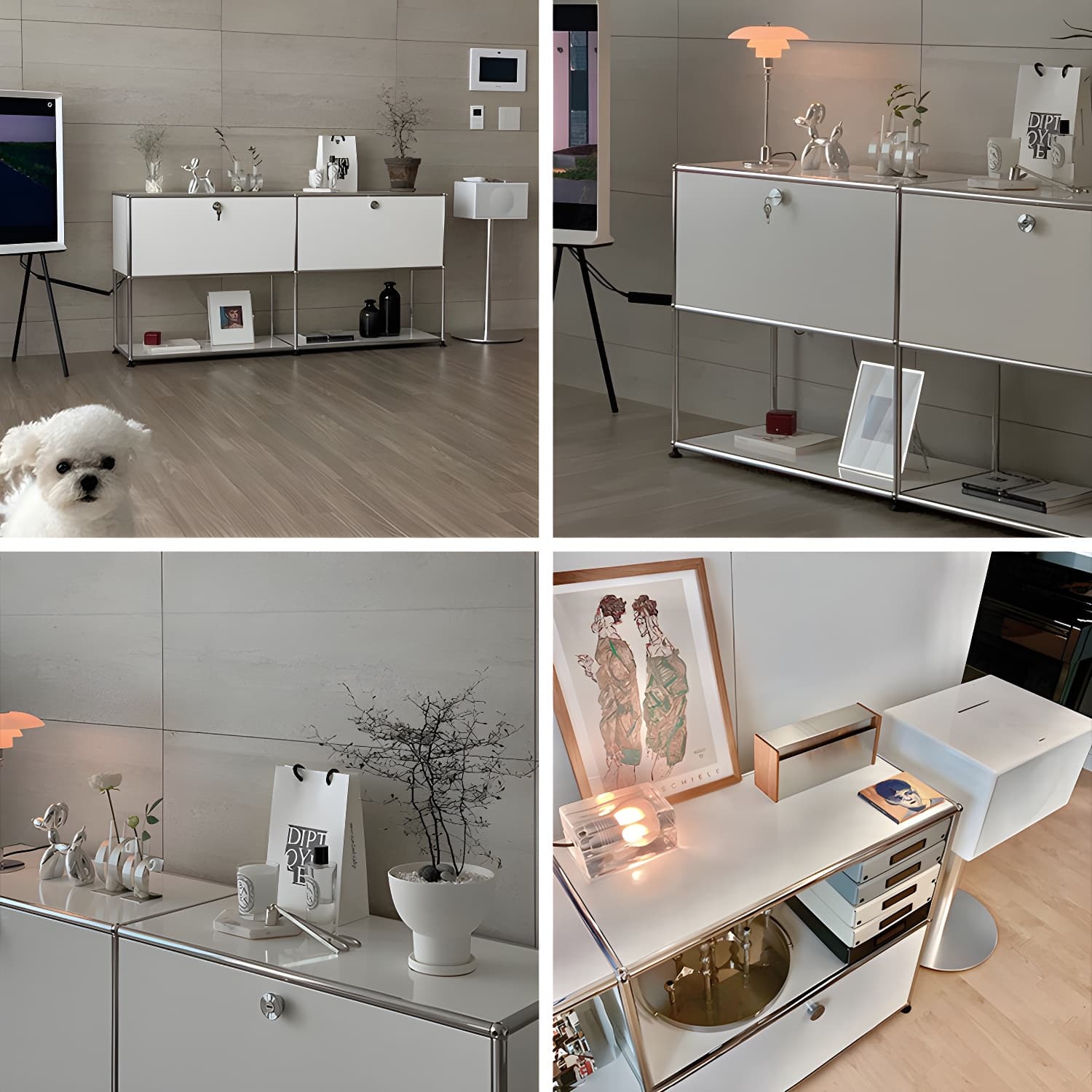 Modern Storage Sideboard Metal Sideboard with Drawer for Home thumbnail 12