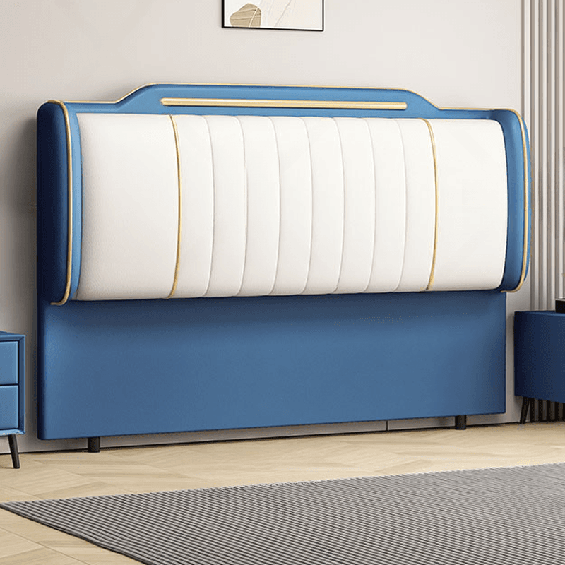 Simplistic Style Wingback Headboard with Camelback Shape in Pine Wood, No Distressing, Available in King/Queen/Full Sizes, Featuring Sponge Upholstery and Standard Height thumbnail 4