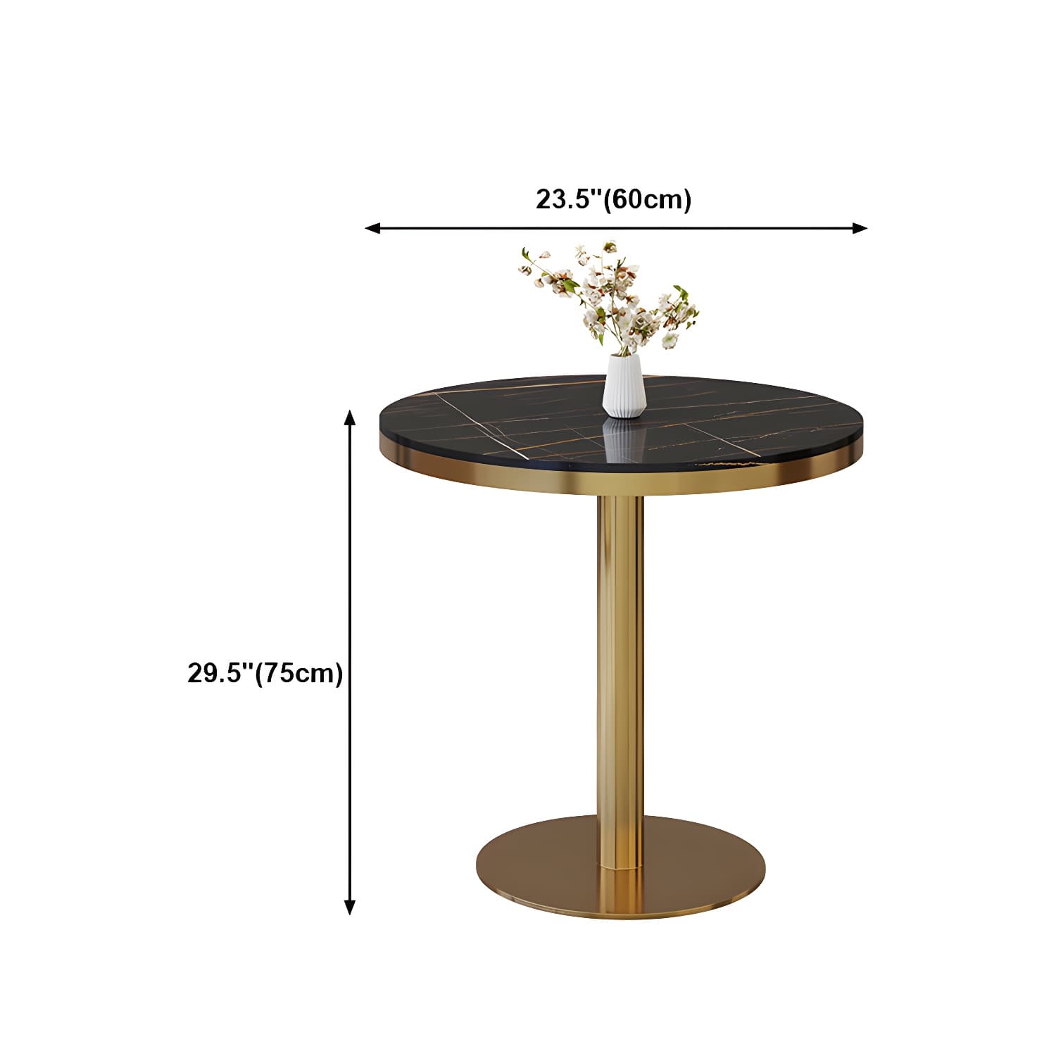 Sintered Stone Dining Table Traditional Luxury Dining Table with Gold Base thumbnail 27