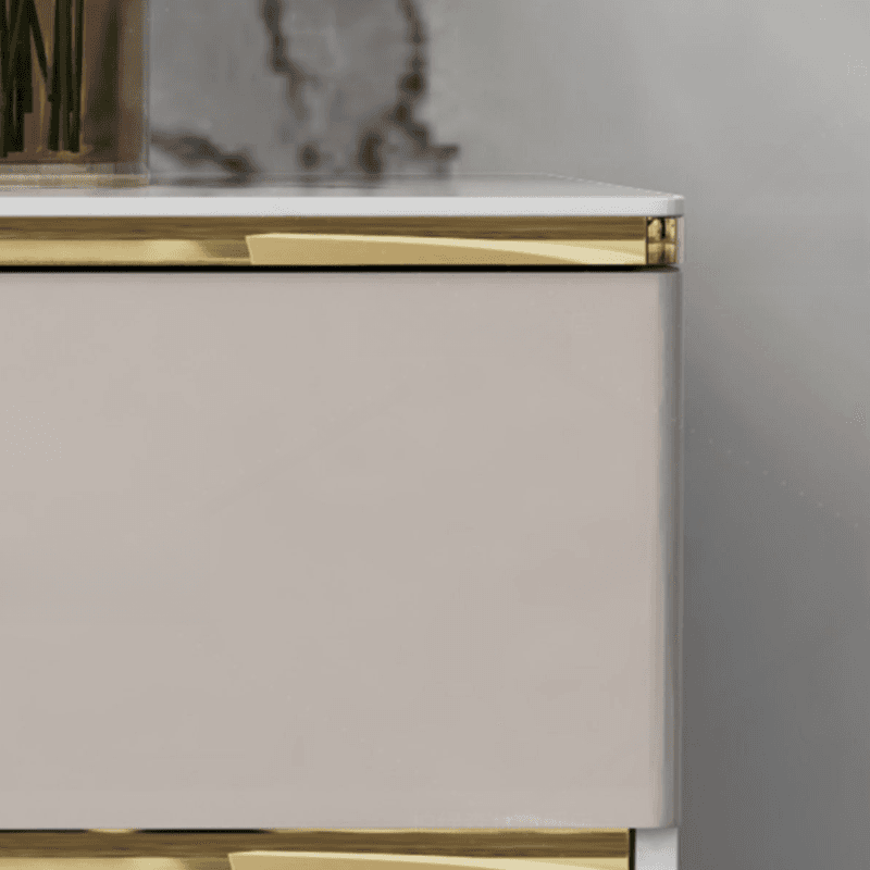 Elegant Standalone Sideboard with 5 Drawers, 5 Doors, and Faux Marble Countertop thumbnail 8