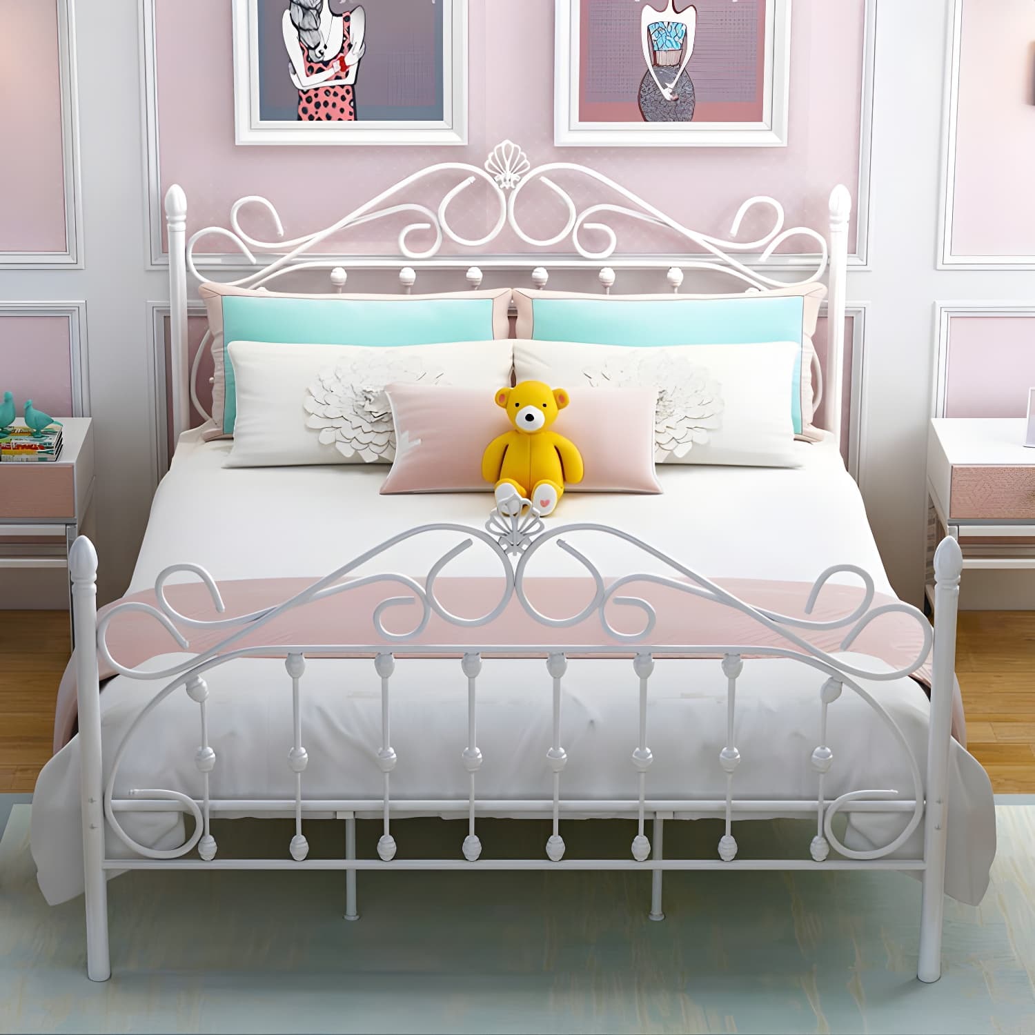 Industrial Style Standard Bed Iron Multiple Colors Excluding Storage Space thumbnail 4