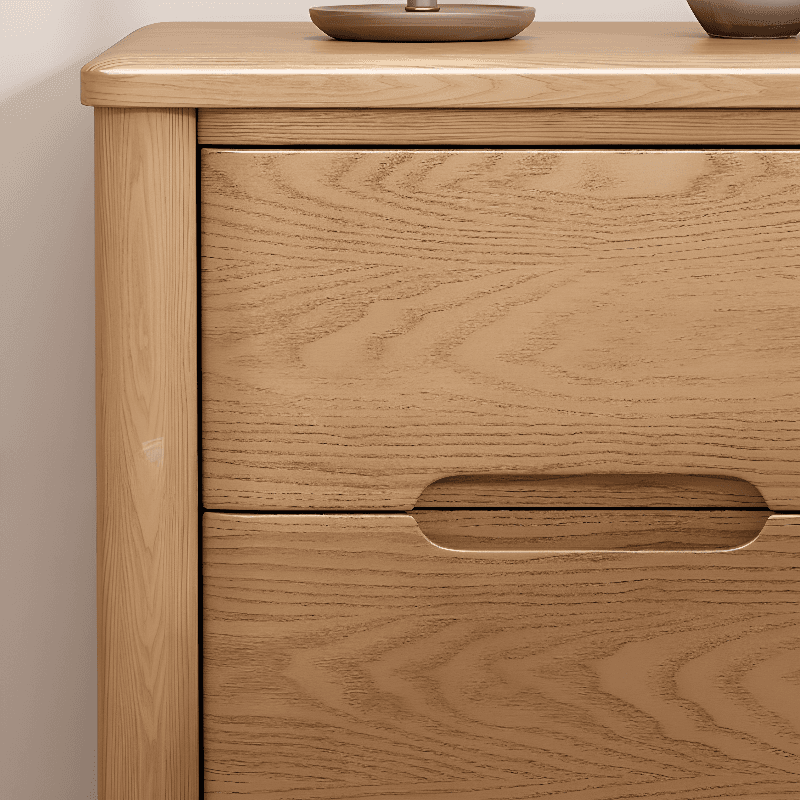 Contemporary Timber Nightstand With Drawer Storage with 2 Drawers/3 Drawers & Leg thumbnail 6