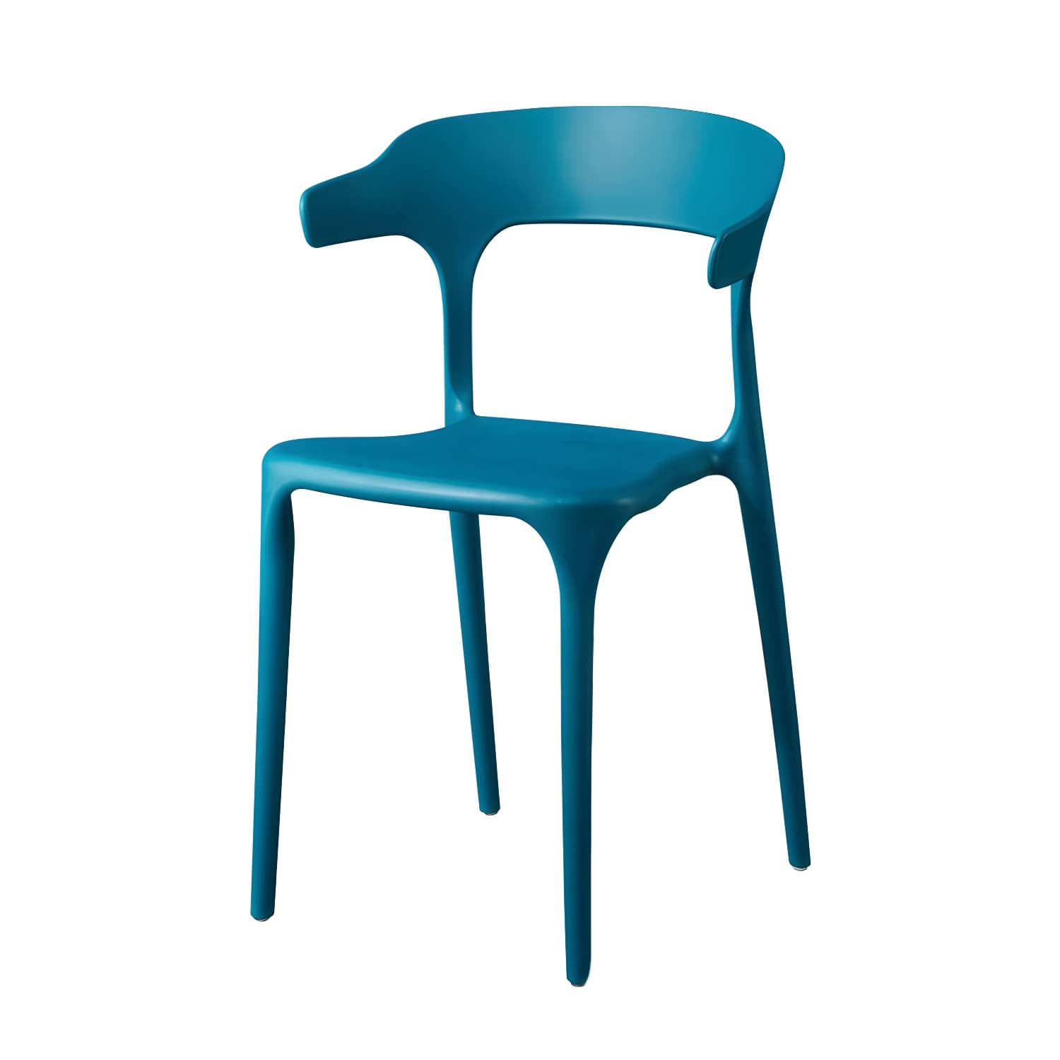 Glam Plastic Side Chair Matte Finish Open Back Dining Chair for Dinning Room thumbnail 20