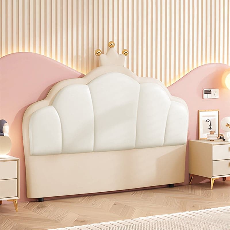 Trendy Panel Headboard in Natural Wood with No Distressing, Portman Shape for King/Queen/Full Bed, Featuring Sponge Upholstery and Standard Height thumbnail 3