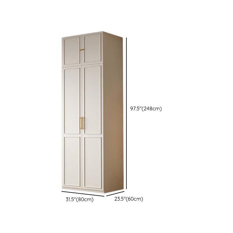 Modern Manufactured Wood Standalone Almirah with Soft Close Drawer, Soft Close Door, Interior Shelves, and Hanging Rod thumbnail 13