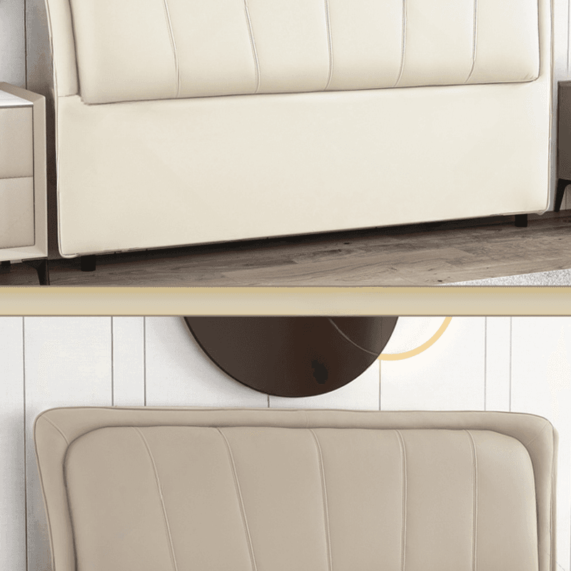 Free-standing Standard Standard（36-55“） Rectangle Full(54"W x 75"L) Panel Headboard With Legs, Sponge Filing and Wood Frame thumbnail 12