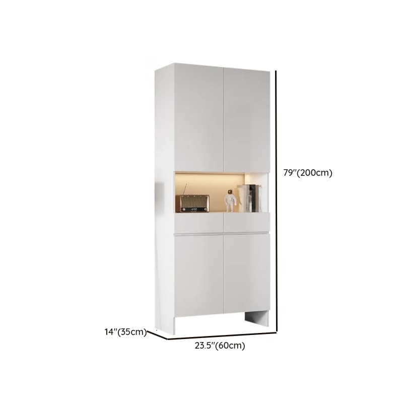 Trendy Rectangle Accent Cabinet with Hutch, Changeable Shelf, Groove Handles, Multi-Color Top, and Soft Close Drawer thumbnail 20