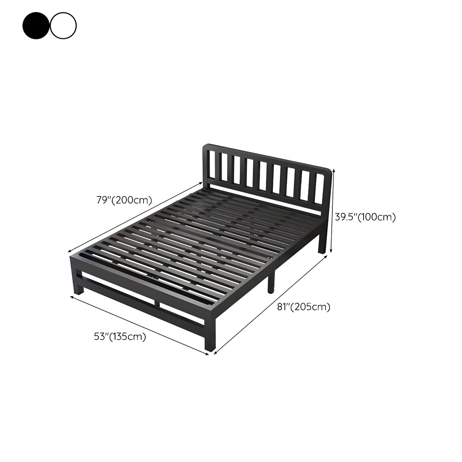 Modern Metal Bed Frame with Legs and Non-Upholstered Solid Color Design thumbnail 17