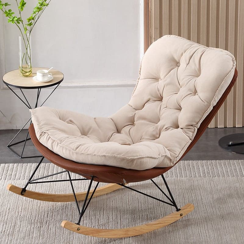 Modish Upholstered Rocking Accent Chair thumbnail 6