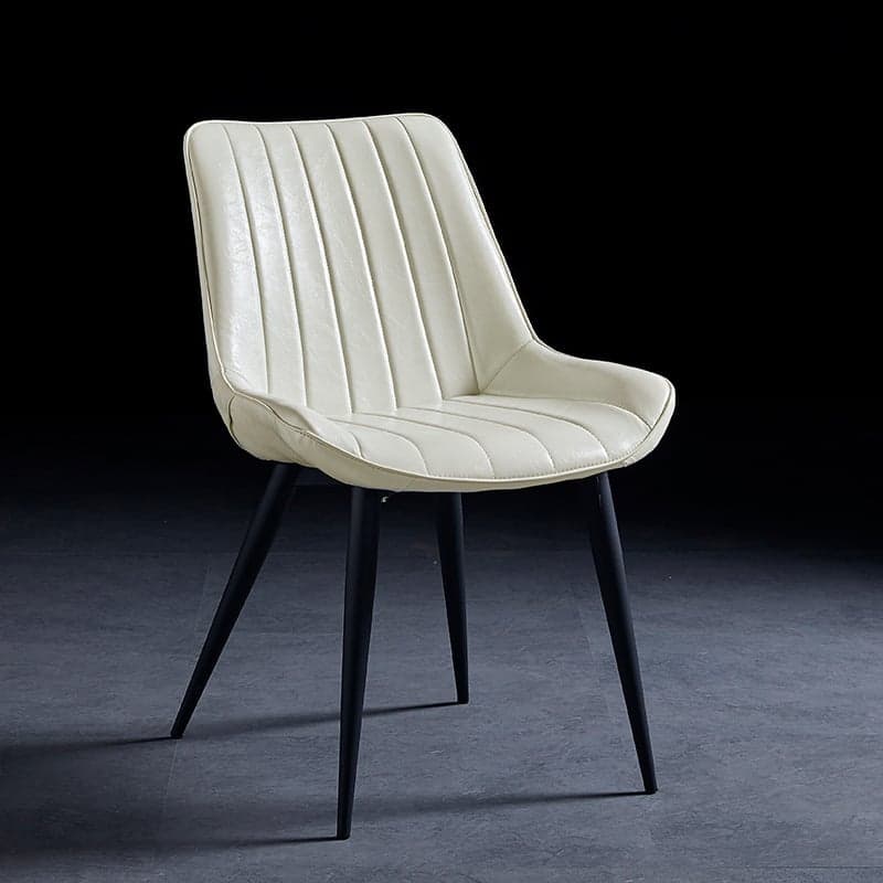 Outlined Faux Leather Upholstered Reliable Side Chair with Metal 4 Legs for Restaurant thumbnail 9