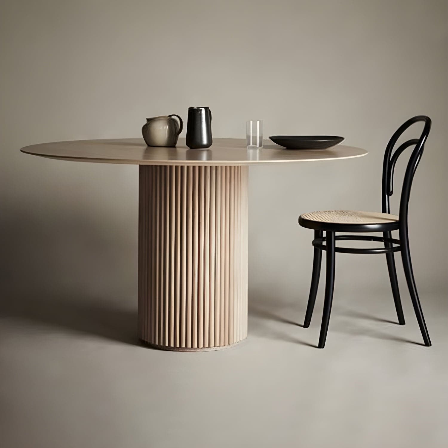 Round Pedestal Casual Table Simplicity Style Dining Room Home Furniture thumbnail 8