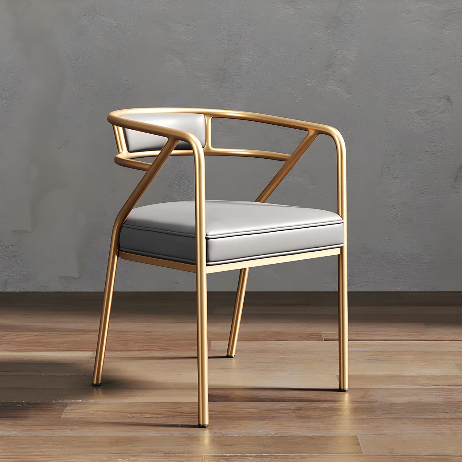 Glam Dining Chair Open Back Upholstered Dining Side Chair with Metal Legs thumbnail 16