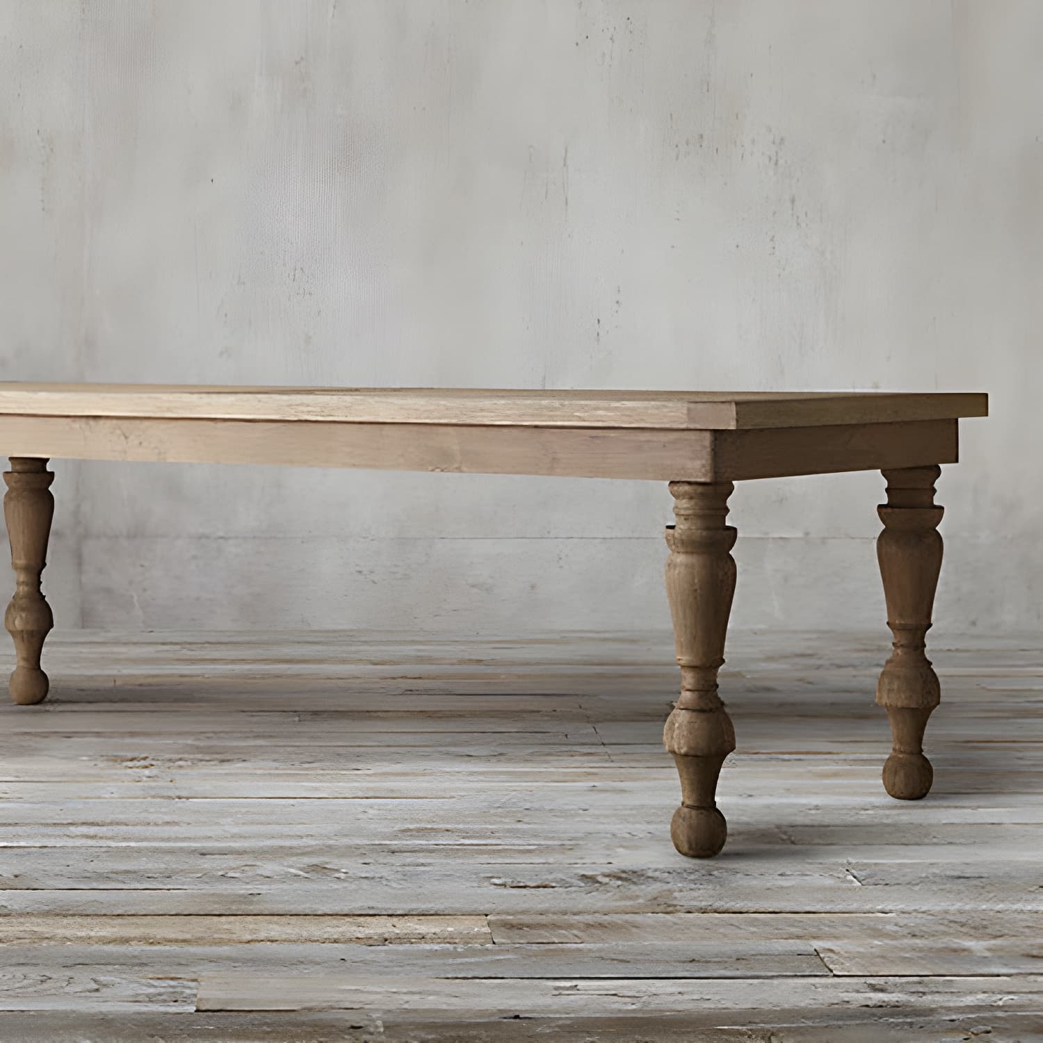 Modern Pine Wood Table Rectangle Dining Table with 4 Legs for Restaurant thumbnail 7