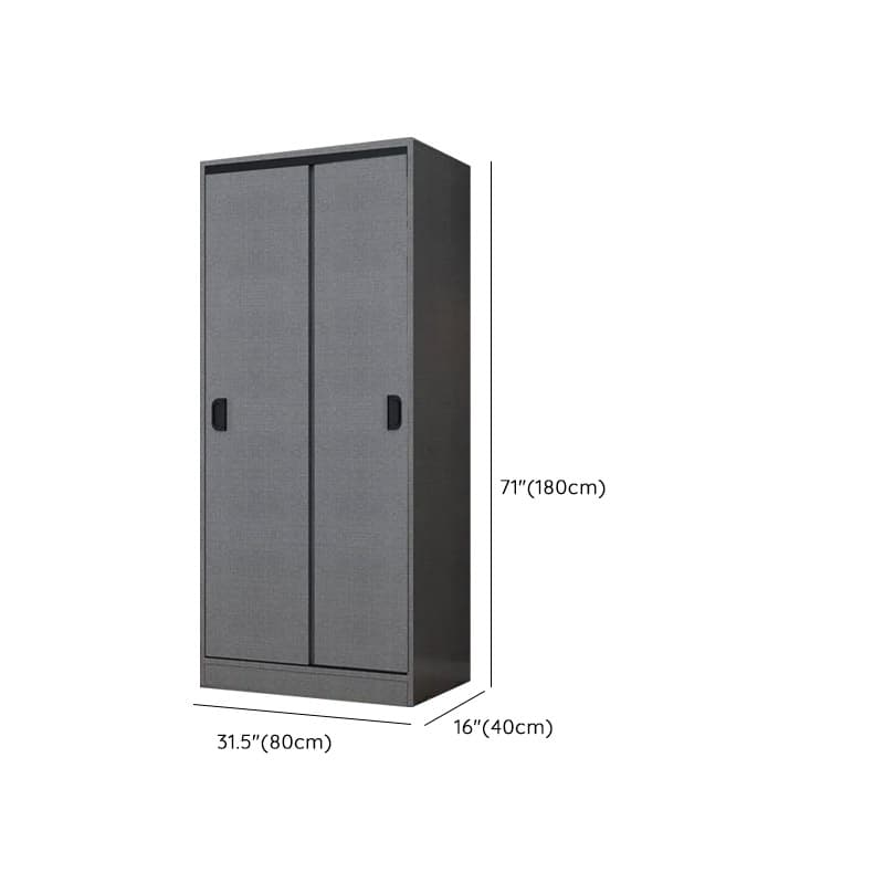 Dove Grey Modern Timber Wardrobe with Self-supporting Design, Soft Close Features, and Clothing Rod thumbnail 6
