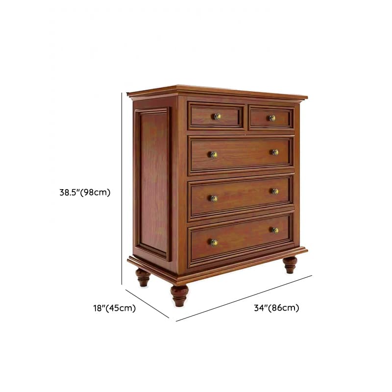 Cocoa Trendy Ash Wood Console Dresser/Semainier with 9/7/6 Drawers, Integrated Cable Management, Horizontal/Vertical thumbnail 15