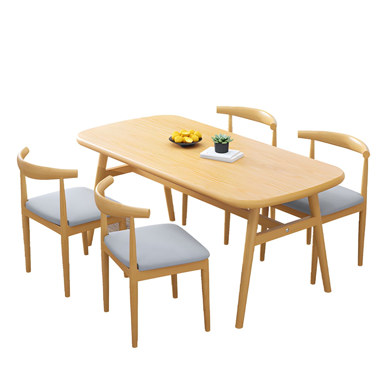 Modern Kitchen Wood Furniture of Standard Height Formal Dining Room Table Set thumbnail 1