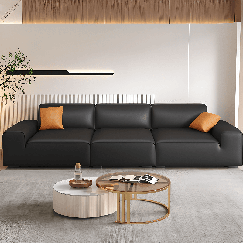 Midnight Black/White Standard Sofa/Loveseat with Armrest for Drawing Room thumbnail 3