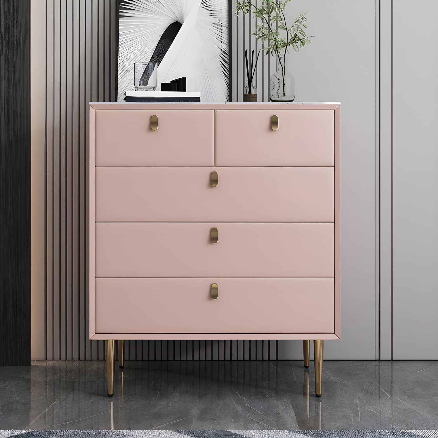15.6-inch W Storage Chest Classic Glam Dresser with 5/6/7/9 Drawers thumbnail 18