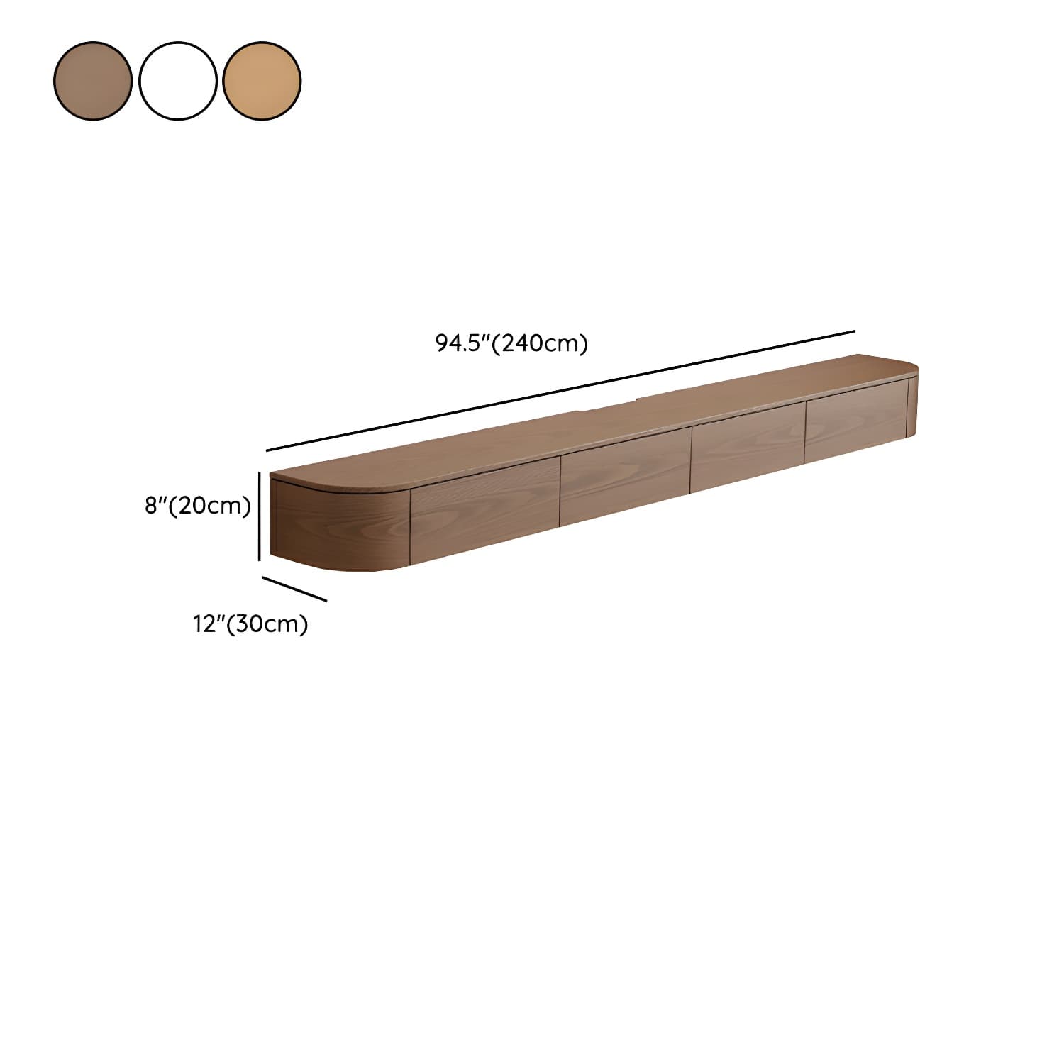 Scandinavian Wood TV Stand with Drawers and Cabinet for TVs Over 67 Inches Long thumbnail 14