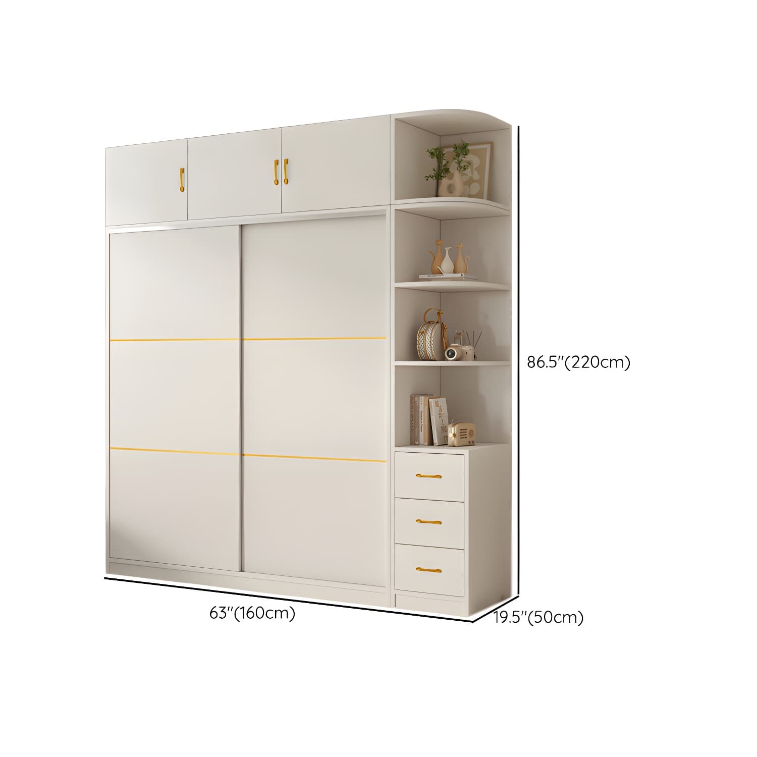 Spacious White Wardrobe Armoire with Shelves and Clothing Rod - Your Perfect Closet Solution thumbnail 32