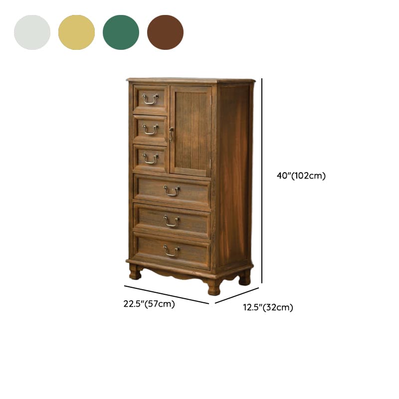 Coastal Style Storage Chest Solid Wood Countertop with Drawers and Doors thumbnail 19