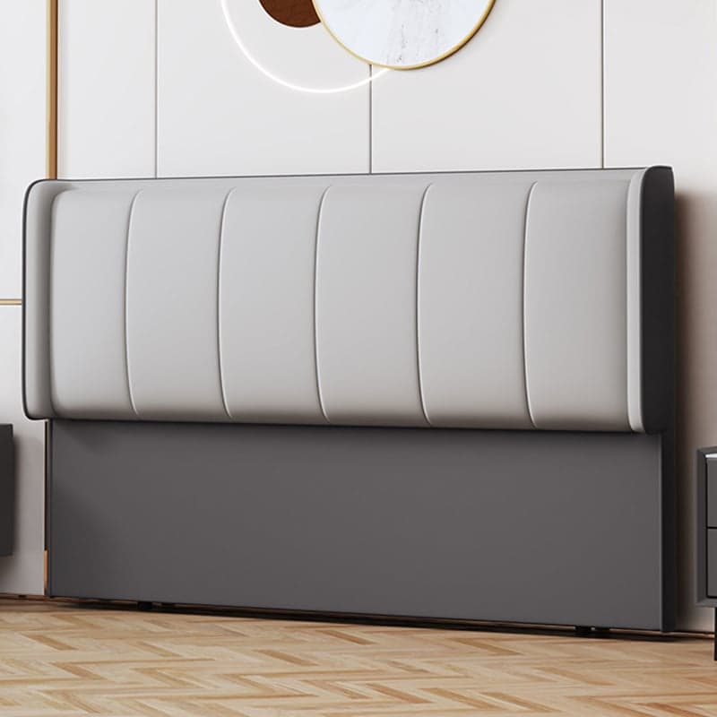 Trendy Panel Headboard in Natural Wood with No Distressing, Rectangle Shape for Twin XL/Full/Queen Bed, Featuring Sponge Upholstery Fill and Standard Height